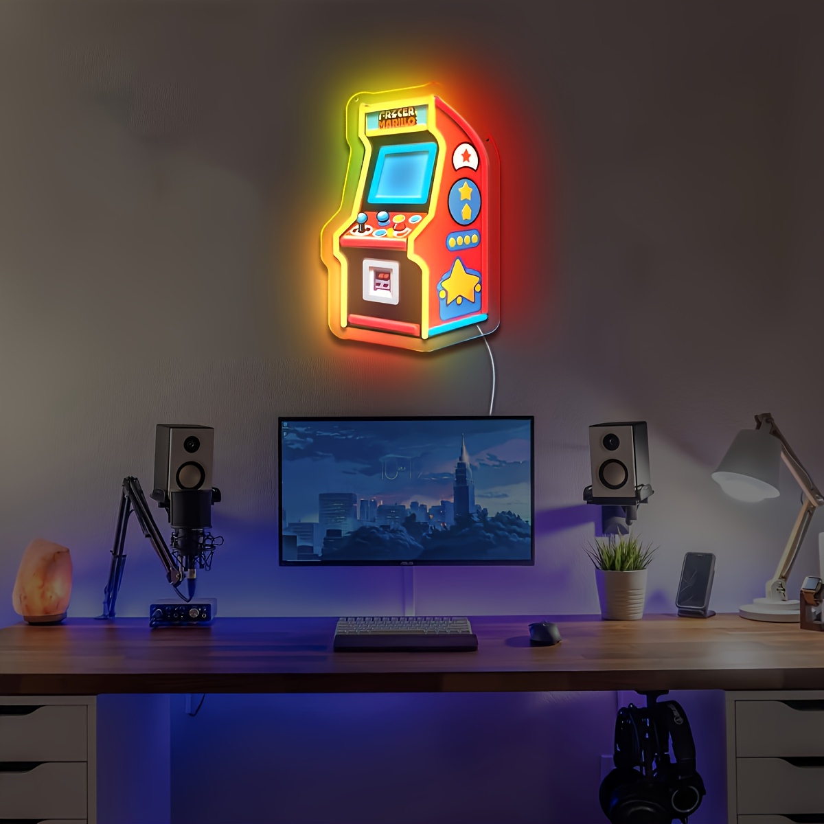 Retro Arcade Neon Sign LED Lig - Retro Gaming Projector 评论和价格
