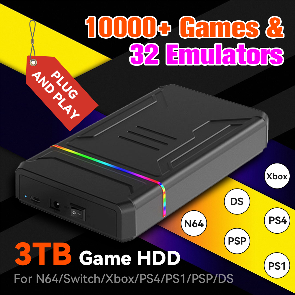 3TB External Retro Game HDD Em - Retro Gaming Xbox 评论和价格