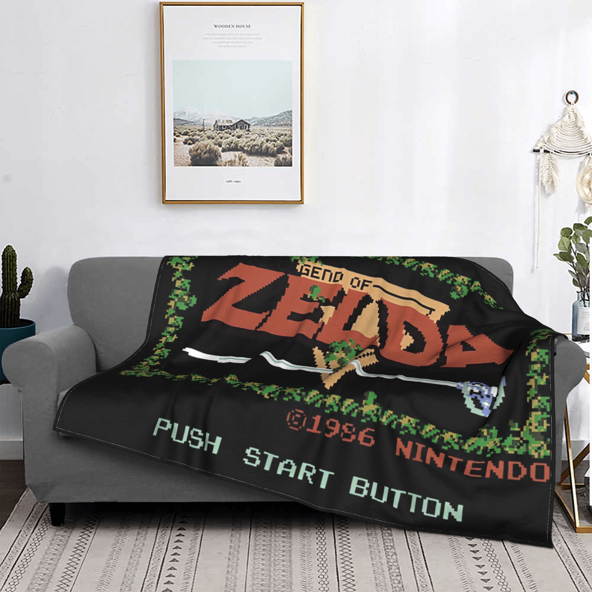 Z-Zelda Legends Flannel Blanke - Retro Gaming Zelda 评论和价格