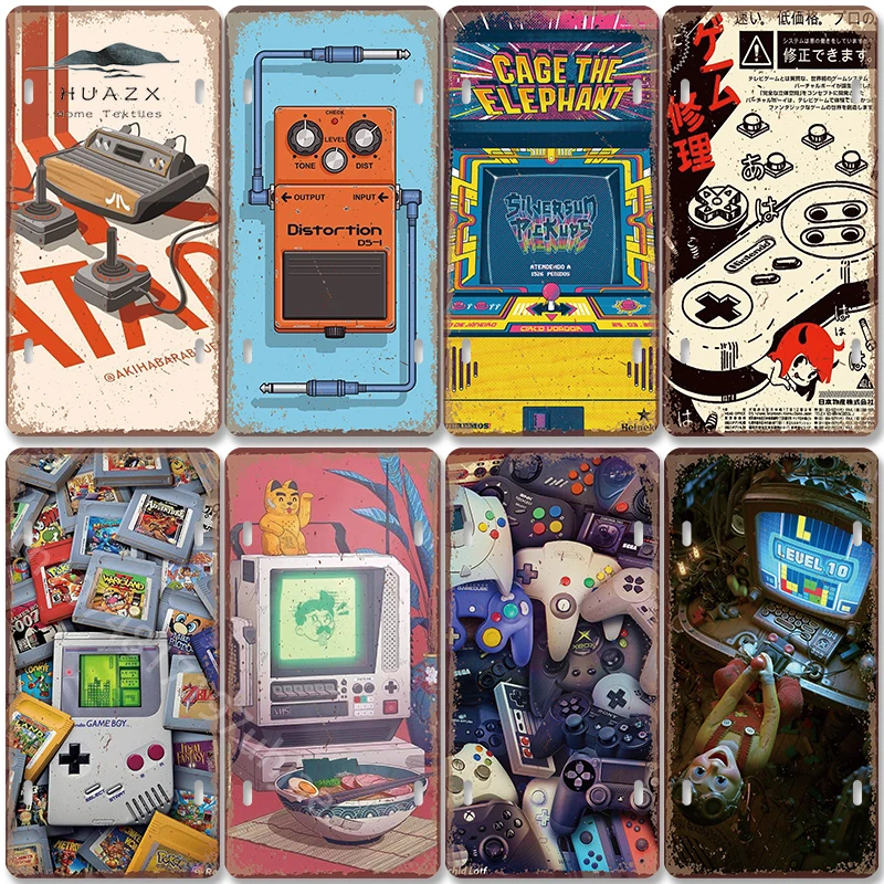 Vintage Gaming Metal Sign Retr - Retro Gaming Gameboy 评论和价格