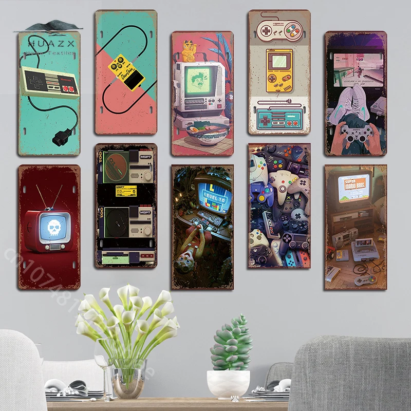 Vintage Gaming Metal Sign Retr - Retro Gaming Gameboy 评论和价格