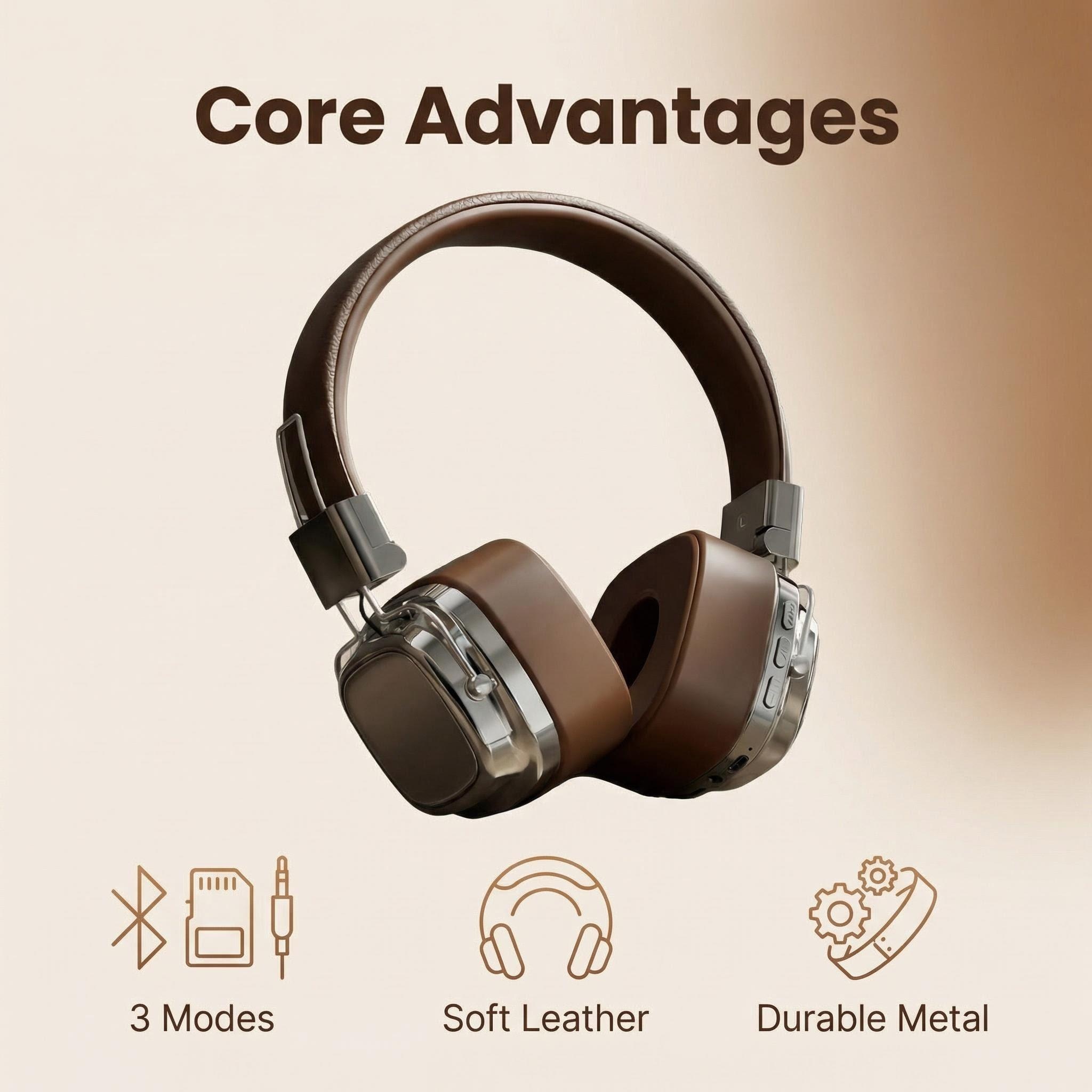 Retro Leather Over-ear Headpho - Retro Gaming Cables 评论和价格