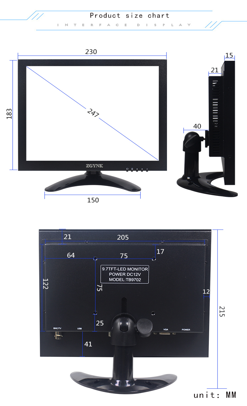9.7/10.1 inch metal HD monitor - Retro Gaming Monitor 评论和价格