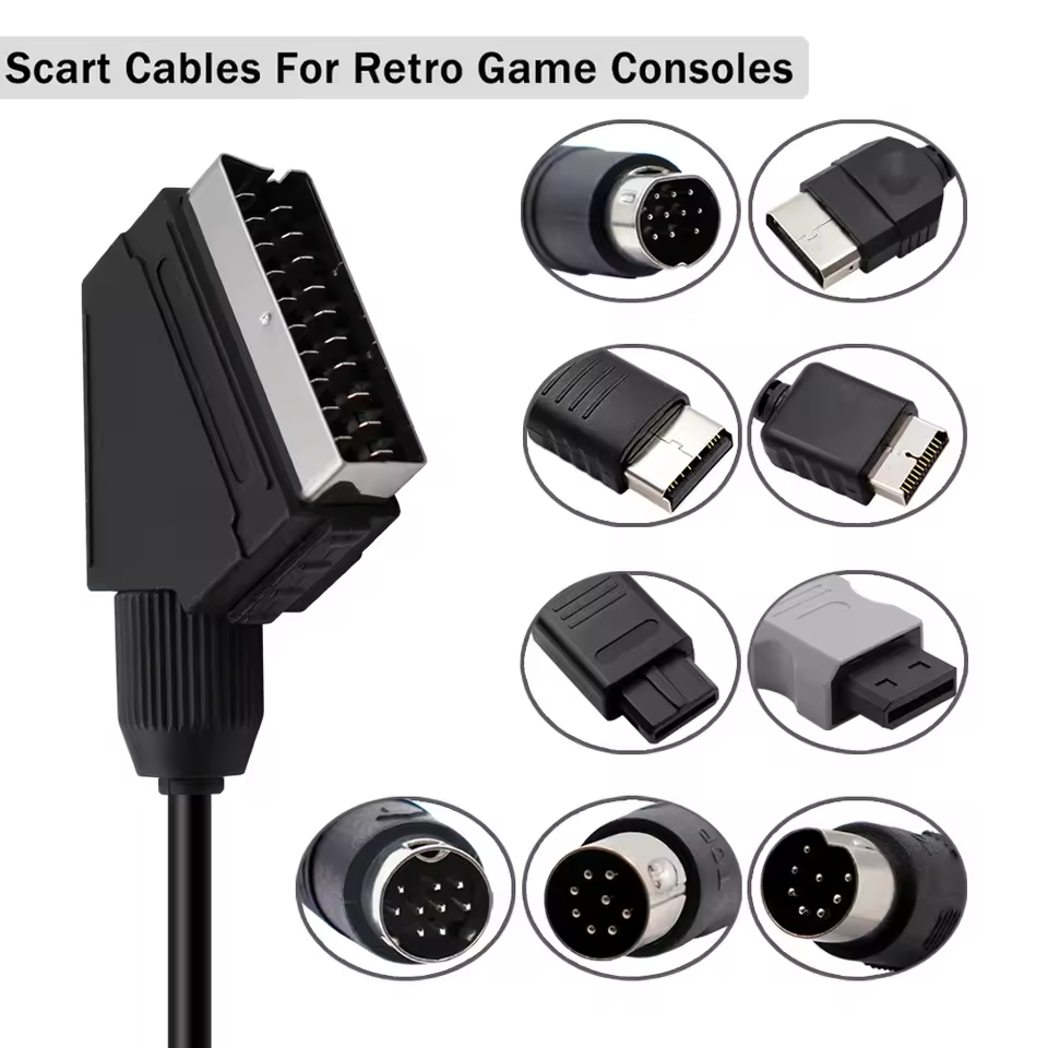 RGB Scart Cable For SEGA Dream - Retro Gaming Cables 评论和价格