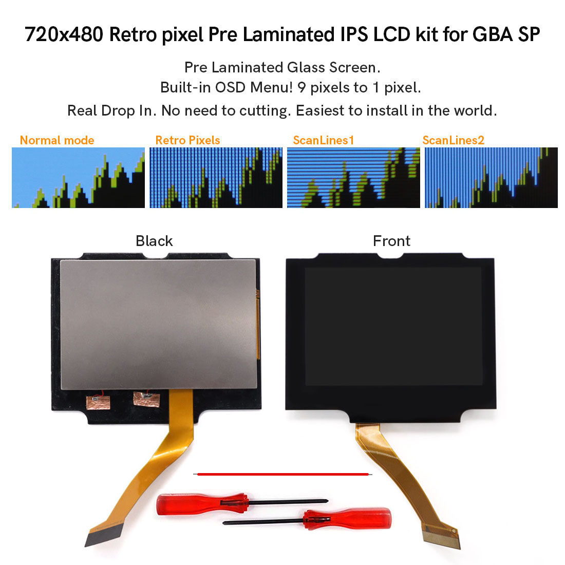 For  GBA SP V5  720x480 Retro  - Retro Gaming Gameboy 评论和价格