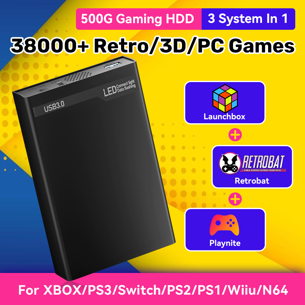 Mix500G Portable Game Hard Dri - Retro Gaming Xbox 评论和价格