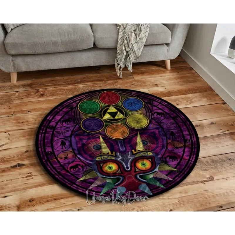 Zelda Symbol Round Rug Retro S - Retro Gaming Zelda 评论和价格